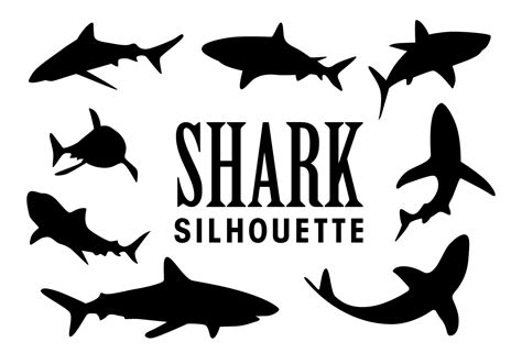 Vector Shark Silhouettes 137248 Vector Art at Vecteezy