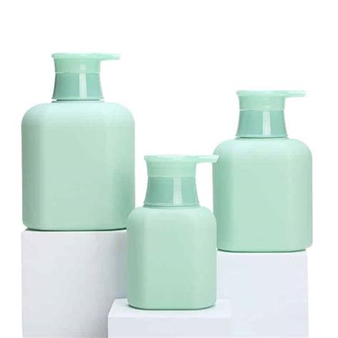 semicircle green shampoo bottle - YBJ Cosmetic Packaging Manufacturer