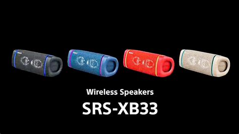 Sony EXTRA BASS™ Wireless Speaker SRS-XB33 | long-lasting battery,BLUETOOTH® Speaker. Waterproof ...