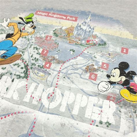 Disneyland Park Hopper Map Mickey Goofy Pluto Donald … - Gem