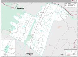 Morgan County, WV Wall Map Premium Style by MarketMAPS