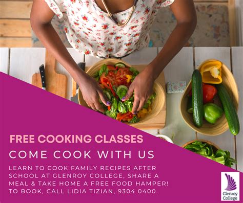 Free cooking classes and groceries for Glenroy College families | Glenroy College