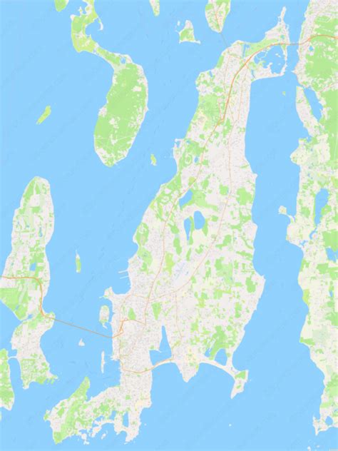 Aquidneck Island - Modern Atlas Vector Map | Boundless Maps