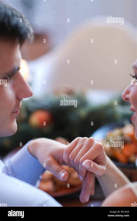 Christmas Day. Celebration dinner with group of friends Stock Photo - Alamy