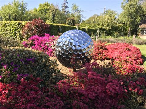 Golf Ball Sculpture - Allison Armour Sphere Fountain