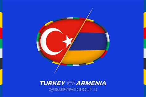 Premium Vector | Turkey vs armenia icon for european football ...