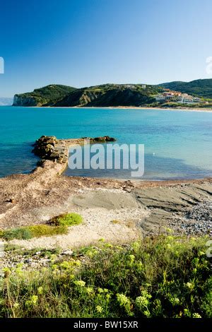 san stefano beach, north west corfu, ionian islands, Greece Stock Photo - Alamy