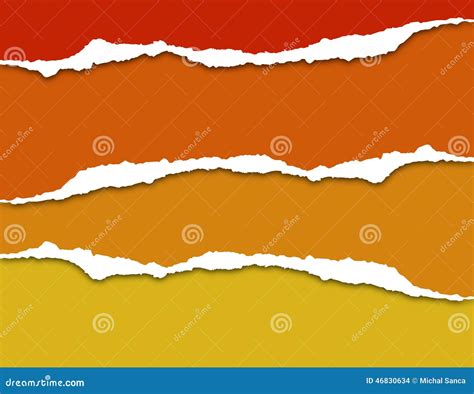 Set Of Colorful Torn Paper Stripes Element. Abstract Paper Texture With ...