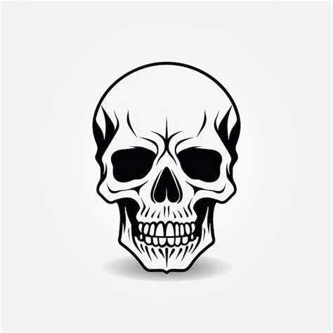 Premium AI Image | Minimalist Skull Tattoo