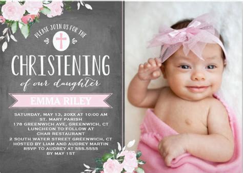 Sample Invitation For Christening Girl