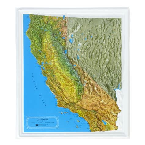 American Education Raised Relief Map: California Ncr Series - Usa - California Raised Relief Map ...