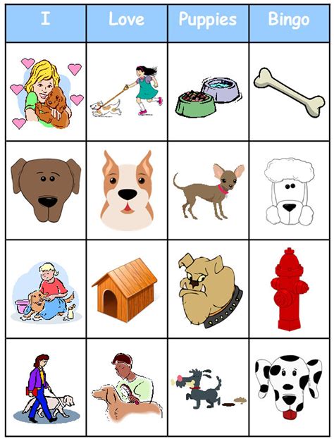 Puppy / Dog Bingo Printable 17 Boards Perfect for a Birthday Party INSTANT DOWNLOAD - Etsy