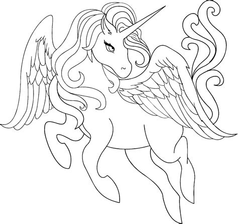 Coloring Pages Of Flying Unicorns