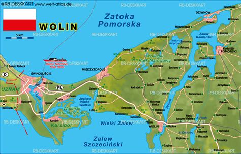 Karte von Wollin (Insel in Polen) | Welt-Atlas.de