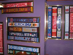 Soccer (football) sport scarf wall display diy with curtain rod | For ...