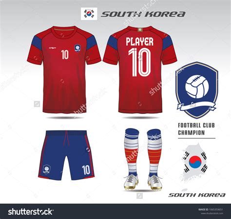 South Korea Soccer Jersey Team Apparel Stock Vector (Royalty Free ...