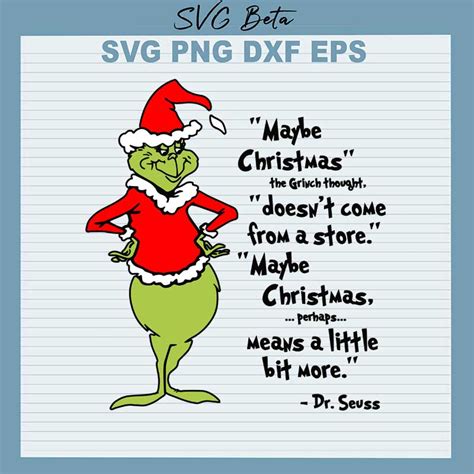 Grinch dr seuss quotes SVG cut file for t shirt craft and handmade products