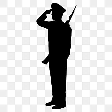 Saluting Soldier Silhouette PNG And Vector Images Free Download - Pngtree