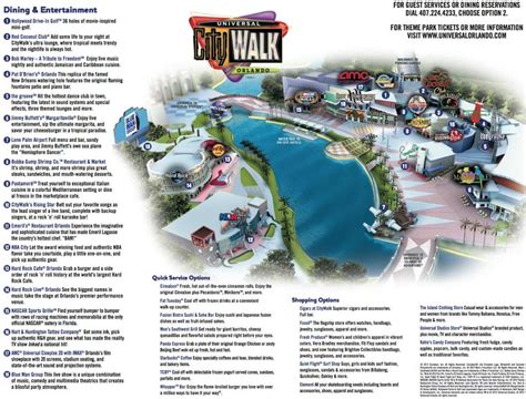 Citywalk Orlando map - Universal Orlando citywalk map (Florida - USA)