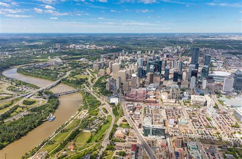 Aerial Photo | Downtown Edmonton Skyline