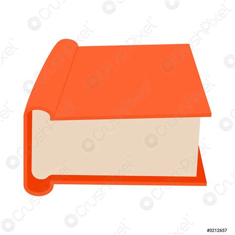 Closed big red book icon, cartoon style - stock vector | Crushpixel