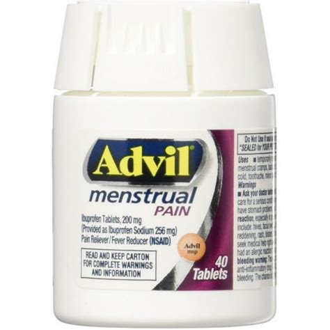 6 Pack - Advil Menstrual Pain Ibuprofen Tablets, 200 Mg 40 ea - Walmart ...