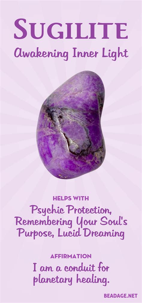 Sugilite Meaning and Properties | Crystal healing stones, Spiritual crystals, Crystals healing ...