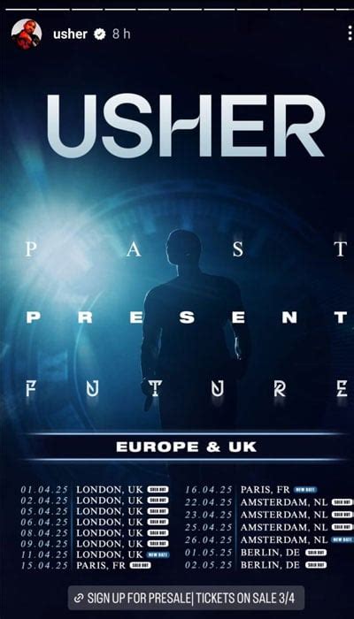 Usher adds more European dates to ‘Past Present Future’ world tour