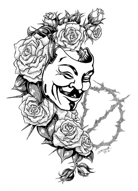 V For Vendetta Drawing at GetDrawings | Free download