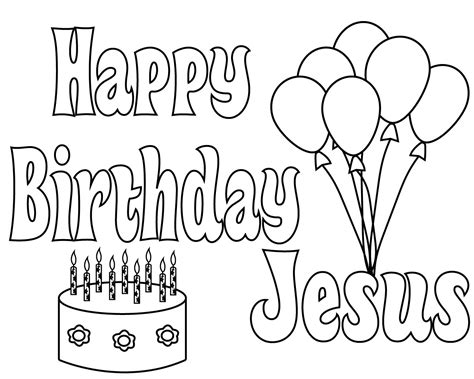 Happy Birthday Jesus Coloring Pages – Free Coloring Pages for Kids