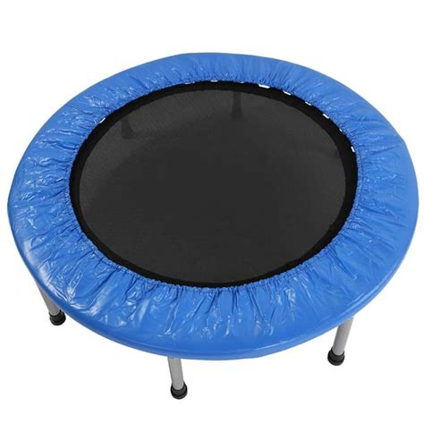 38" Mini Trampoline Band Safe Elastic Exercise Workout with Padding Springs Round Trampoline ...