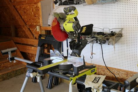 Ryobi Sliding Compound Miter Saw and Universal Miter Saw Quickstand | EBTH