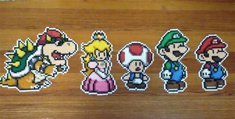 Paper Mario Inspired Perler Pixel Art - Etsy UK | Diy perler bead crafts, Perler bead art, Paper ...