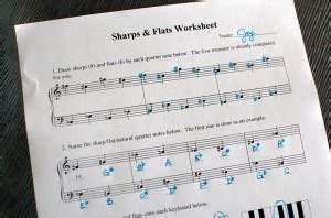 Just Added: Sharps and Flats Worksheet – Color In My Piano