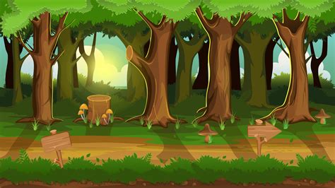 Forest Background game 2D | Game Art Partners