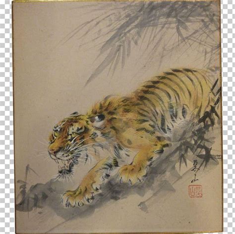 Watercolor Painting Japanese Painting Bengal Tiger PNG, Clipart, Art ...