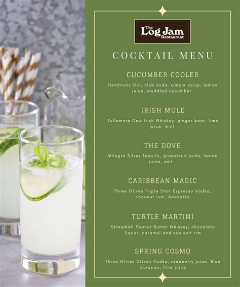 New Cocktail Menu Debuts at The Log Jam Restaurant | White Management