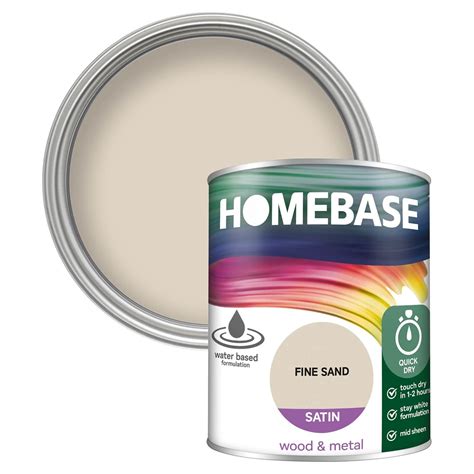 Homebase Interior Quick Dry Satin Paint - Fine Sand 750ml | Homebase