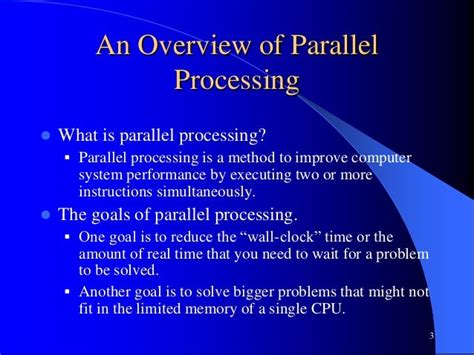 Parallel processing