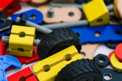 Parts for Assembling a Toy Car. Board Game for Children. Wooden and ...