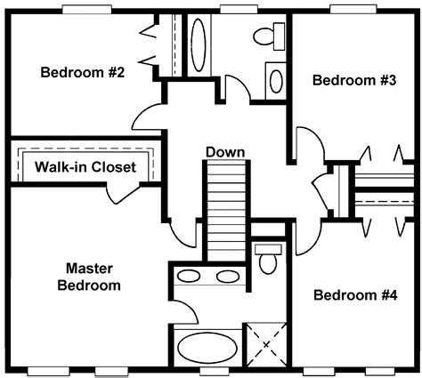 Harrisburg Home Second Floor Plan - Hepler Homes