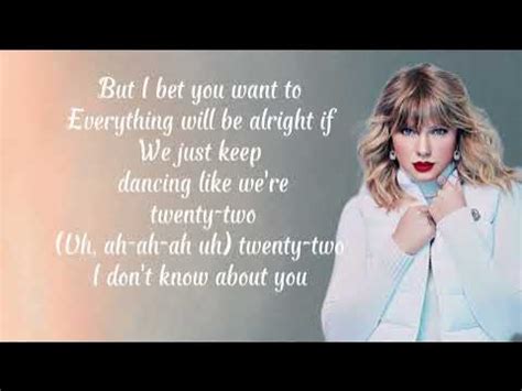 Taylor swift | 22 lyrics - YouTube