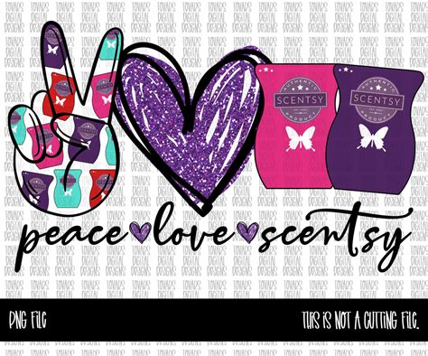 Free 115 Peace Love Scentsy Svg SVG PNG EPS DXF File