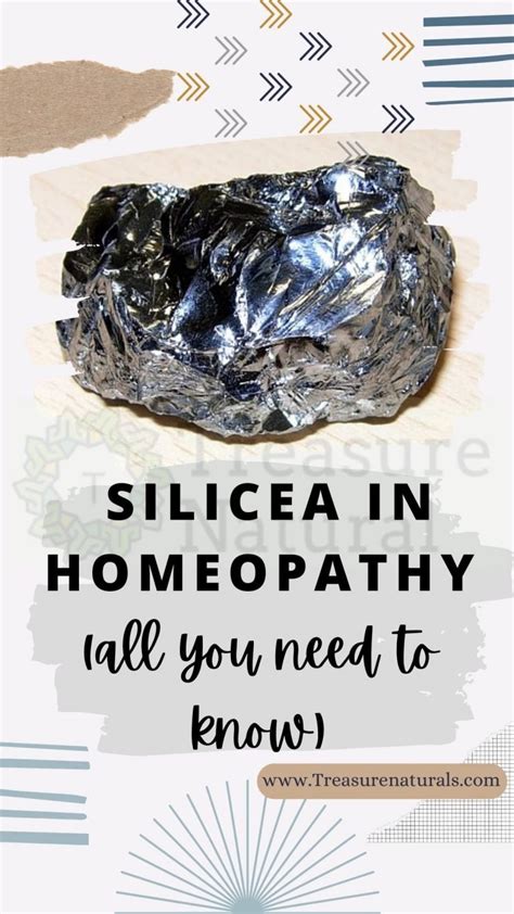 Silicea in homeopathy (all you need to know) - TreasureNatural