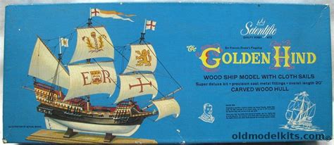 Scientific The Golden Hind Flagship of Sir Francis Drake - 20 Inch Long Wooden Ship Model, 177-2195