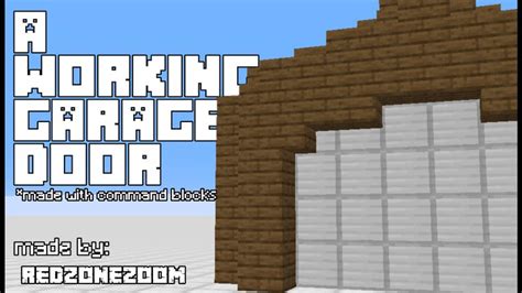 A Working garage door! Minecraft Map