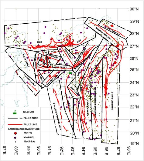 Earthquake data (USGS, IRIS, ISC, NOAA, EMSC), various fault ...