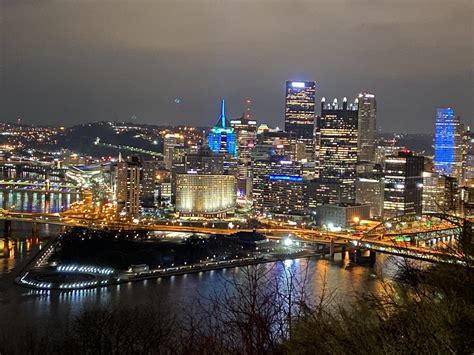 Downtown Pittsburgh at night - a photo on Flickriver