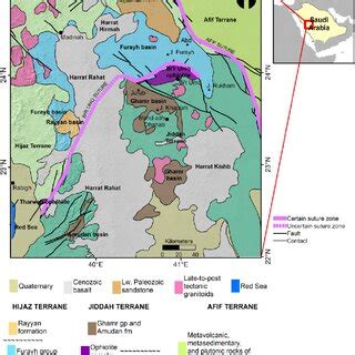 Geologic map showing the dominant structural elements and their limits ...