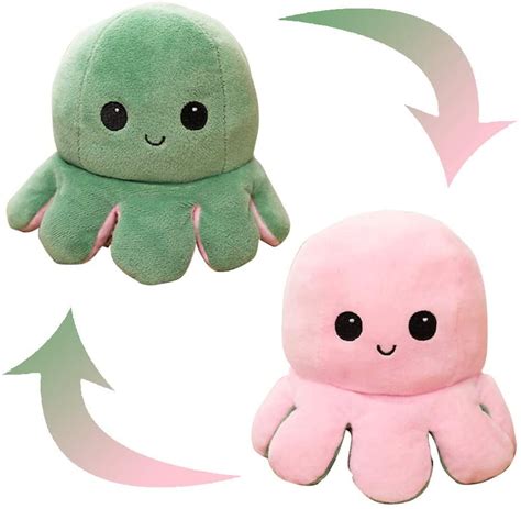 1Pack Reversible Octopus Plush Cute Octopus Plush Toys Double-Sided ...